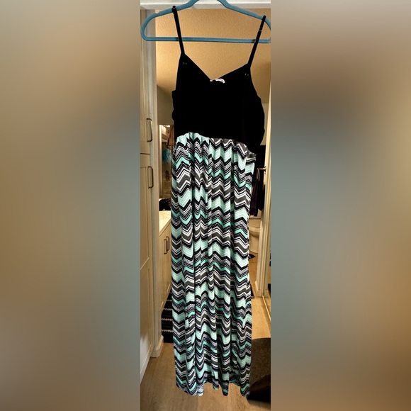 Maxi dress with Ikat print - Picture 2 of 4